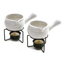 Norpro Ceramic Butter Warmers, Set of 2, 1/3 cup/3 oz, White - £23.17 GBP