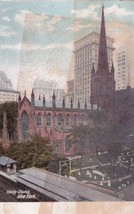 Trinity Church New York City NY 1906 UDB Postcard B03 - £2.38 GBP