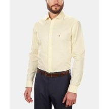 Tommy Hilfiger Men&#39;s Slim-Fit Stretch Solid Dress Shirt in Maize-Med 15 ... - $31.97