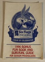1996 Six Flags Fun Book &amp; Survival Guide Brochure Elvis Vintage BR14 - £8.55 GBP