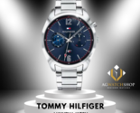 Tommy Hilfiger Herren-Armbanduhr, Quarz, Edelstahl, blaues Zifferblatt, ... - £96.08 GBP