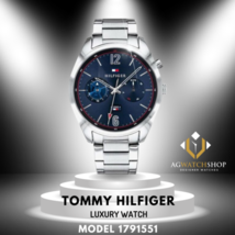 Tommy Hilfiger Herren-Armbanduhr, Quarz, Edelstahl, blaues Zifferblatt, 44... - £95.96 GBP