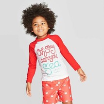 Cat &amp; Jack ~ Toddler Size 2T ~ &quot;Oh Say Can You Sea&quot; ~ Swim ~ Rash Guard ... - £11.76 GBP