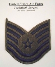 United States Air Force Technical Sargent (Circa: Pre 1991) Subdued Lot 39   - £6.88 GBP