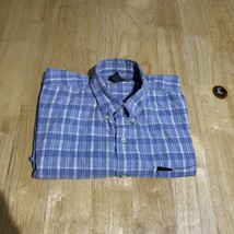 IVY CREW Mens Shirt CLASSICS Size XL SHORT SLEEVE BLUE Yellow PLAID - $13.93