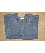 Gap Jeans Girls Size 12 Reg Wide Leg Adjustable Waist Capri Pants Shorts... - £8.69 GBP