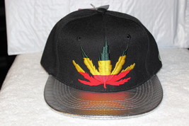 Marijuana Leaf Cannabis Weed Pot Flat Bill Snapback Baseball Cap #4 - £10.55 GBP