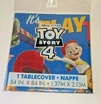 Toy Story 4 Plastic Tablecover 54x84&quot; Birthday Party  Its Play Time Tablecloth - £7.06 GBP