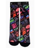 Odd Sox Bright Neon Signs STRIP CLUB Peep Show Script Crew Socks Men&#39;s 6... - $14.99
