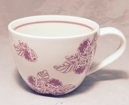 Starbucks coffee 2007 White &amp; Pink Raspberries 13 Oz. porcelain cappucci... - £6.94 GBP