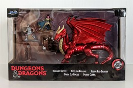 Jada Toys Dungeons &amp; Dragons Die Cast Metal Figurines &amp; Young Red Dragon - NEW  - £23.67 GBP