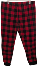 Canadiana Women&#39;s Plush Pajama Pants Red Black Plaid XXL / TTG New - $13.99