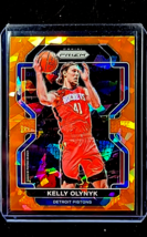 2021 2021-22 Panini Prizm Orange Cracked Ice #150 Kelly OIynyk Detroit Pistons - £1.86 GBP