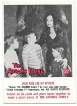 The Addams Family TV Series Trading Card #27 &quot;Ate My Spiders&quot; Donruss 1964 VFN2 - £15.50 GBP