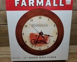 IH Farmall Tractors Wooded Clock 11&quot; Round Brand New In Box - $24.70