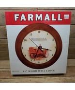 IH Farmall Tractors Wooded Clock 11&quot; Round Brand New In Box - £19.68 GBP