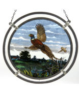 Vintage Suncatcher Picture Stain Glass By Glass Master Pheasant 8.75" EX... - $12.82