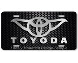 Toyoda Parody Art Gray on Mesh FLAT Aluminum Novelty Auto Car License Ta... - £14.10 GBP