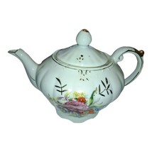 Vintage China Japan Musical Floral Flower Teapot  w/ Gold Trim Plays Tea... - $65.44