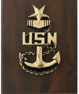 US Navy  Military Brass E8 Anchor Plaque 8x10 ( 1 star) Insignia Solid B... - $158.66 CAD
