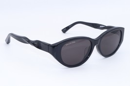 New Balenciaga Bb 0209SA 001 Polished BLACK/GREY Lens Authentic Sunglasses 55-16 - £147.76 GBP