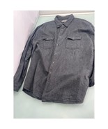 Barbour Men Flannel Shirt Herringbone Gray  Button Up *Defect* XXL 2XL - £15.75 GBP
