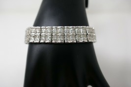 CU Silver Tone Diamond Accent 7.5&quot; Tennis Bracelet - £22.36 GBP