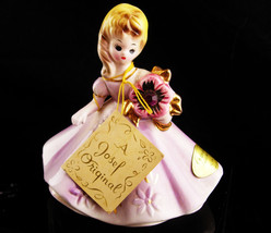 Vintage February birthday Figurine - Josef Original - purple Rhinestone ... - $65.00