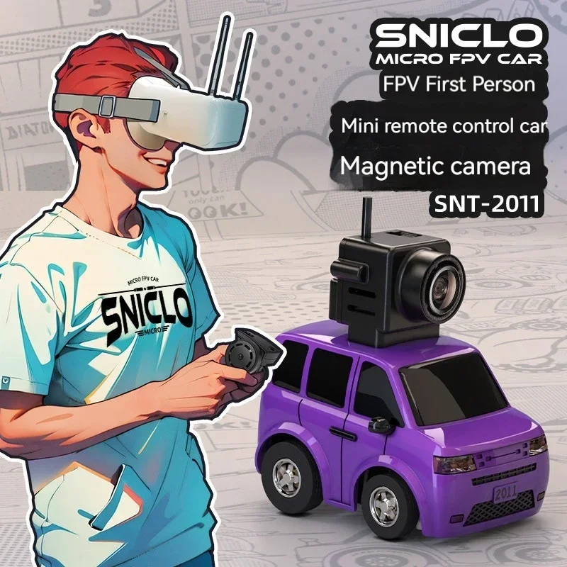 Sniclo 1:100 Q25-r27 Fpv Rc Car With Goggles Mini Rc Remote Control Racing Table - £80.53 GBP+