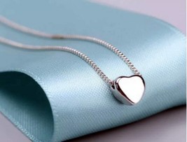 Heart Charm Pendant 925 Sterling Silver Chain Necklace Women Jewellery Gift - $14.99