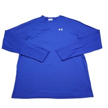 Under Armour Shirt Mens M Blue Heatgear Long Sleeve Casual Athletic Trai... - $18.69
