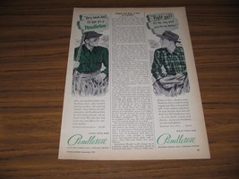 1951 Print Ad Wool Hunting Shirts Pendleton Woolen Mills Oregon - £7.27 GBP