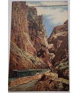 Vtg Vista Of The Royal Gorge &amp; World’s Highest Bridge Colorado Linen Pos... - $4.08 CAD