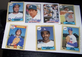  lot of {7} mlb baseball trading cards   {topps}  los angeles dodgers - £6.32 GBP