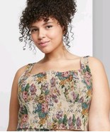 Women&#39;s Medium Boho Corset Tank Top Wild Fable Floral Elastic Back - $24.60 CAD