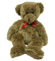 20&quot; VINTAGE BEVERLY HILLS TEDDY BEAR CO BROWN W RED BOW STUFFED ANIMAL P... - £111.05 GBP