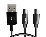 Usb Type C Splitter Charging Cable,4.9Ft 2 In 1 Multi Charging Cable, Us... - $18.99