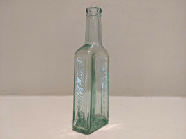 Early 1900s Castoria medicine bottle Chas H Fletcher Castor Oil embossed Green - £15.63 GBP