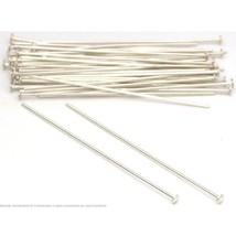 40 Hat Head Pins Sterling Silver 1.5&quot; Pin Jewelry 22 Ga - £21.75 GBP