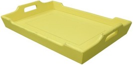 Tray TRADE WINDS CHEDI Traditional Antique Breakfast Yellow Painted Maho... - $179.00