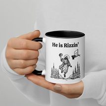 Funny Coffee Mug - He is Rizzin&#39; Mug with Color Inside, Funny Jesus Play... - $17.77+