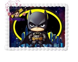 Man Bat Super Hero Edible Image Edible Birthday Cake Topper Frosting Sheet Icing - $16.47