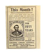 Dr Hooker&#39;s Cough Croup Syrup Medicine 1894 Advertisement Victorian ADBN1hh - €9,43 EUR