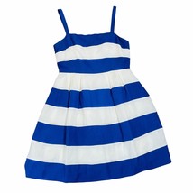 Ann Taylor LOFT Blue Outlet Striped Linen Blend Casual Dress - £19.73 GBP