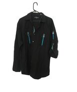 Old Skool Men&#39;s Casual Long Sleeve Button Up Shirt Size 2XL Black Blue - $46.60 CAD