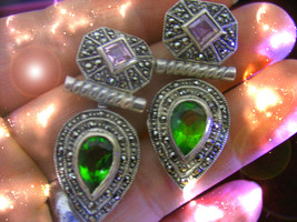 Free W $77 Haunted Earrings The Secret Luck Goddess Golden Royal Collect Magick - £351.85 GBP