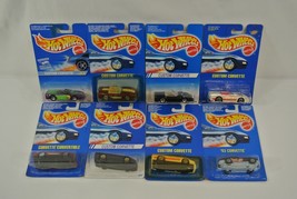 Hot Wheels Corvette Custom &#39;63 Lot of 8 Diecast Cars 1991 Mattel New MOC - $43.53