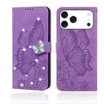 Generic case For iPhone 15 Pro Max (Color: Purple) Leather butterfly Wal... - $53.10
