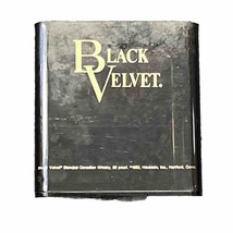 Black Velvet Plastic Coaster Holder Container - $8.04
