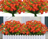 16 Pcs Artificial Flowers for Outdoors, UV Resistant Outdoors Artificial... - $28.28